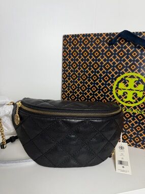 NWT Tory Burch Red Quilted Patent Leather Belt Bag